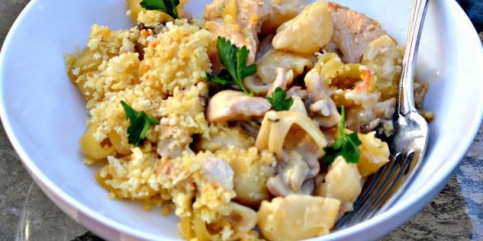 Chicken Marsala Macaroni and Cheese