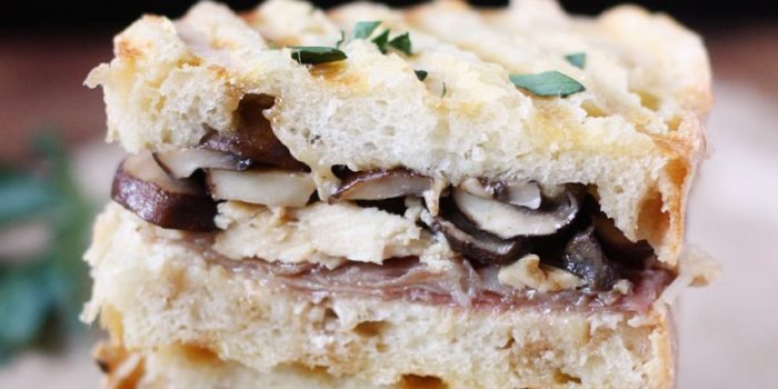 Chicken Marsala Panini with Goat Cheese, Prosciutto & Parmesan